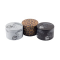 Excellent Quality Eagle Leopard Print Zinc Alloy Custom Logo Metal Smoke Tobacco Weed Herb Grinders